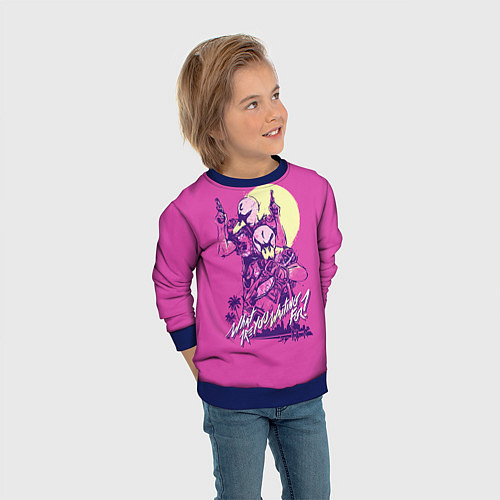 Детский свитшот What are you waiting for? / 3D-Синий – фото 3