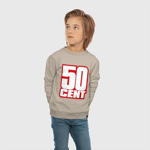 Детский свитшот 50 cent / Миндальный – фото 4
