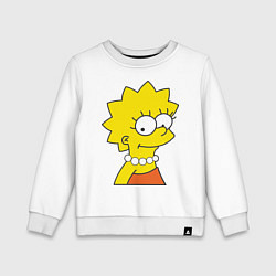 Свитшот хлопковый детский Lisa Simpson, цвет: белый