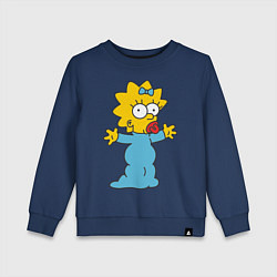 Свитшот хлопковый детский Maggie Simpson, цвет: тёмно-синий