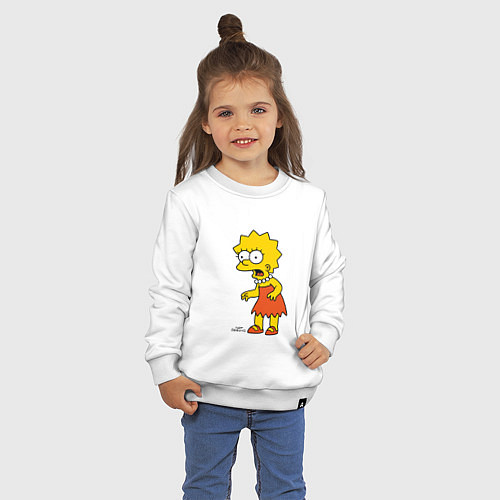 Детский свитшот Симпсоны: Лиза / Белый – фото 3