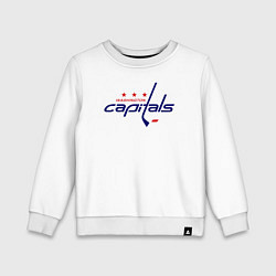 Свитшот хлопковый детский Washington Capitals, цвет: белый