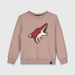 Свитшот хлопковый детский Phoenix Coyotes, цвет: пыльно-розовый