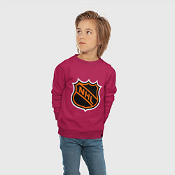 Свитшот хлопковый детский NHL, цвет: маджента — фото 2