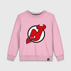 Свитшот хлопковый детский New Jersey Devils, цвет: светло-розовый