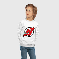 Свитшот хлопковый детский New Jersey Devils, цвет: белый — фото 2