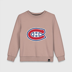 Свитшот хлопковый детский Montreal Canadiens, цвет: пыльно-розовый