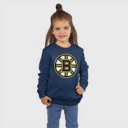 Свитшот хлопковый детский Boston Bruins, цвет: тёмно-синий — фото 2