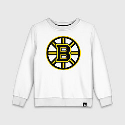 Свитшот хлопковый детский Boston Bruins, цвет: белый
