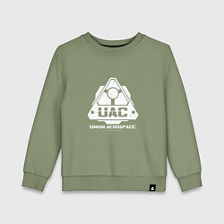 Свитшот хлопковый детский UAC, цвет: авокадо