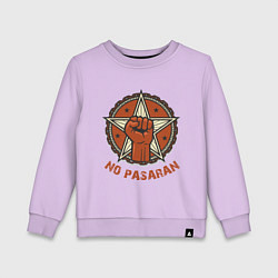 Свитшот хлопковый детский No Pasaran, цвет: лаванда