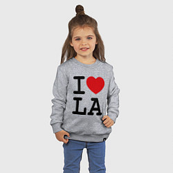 Свитшот хлопковый детский I love LA, цвет: меланж — фото 2