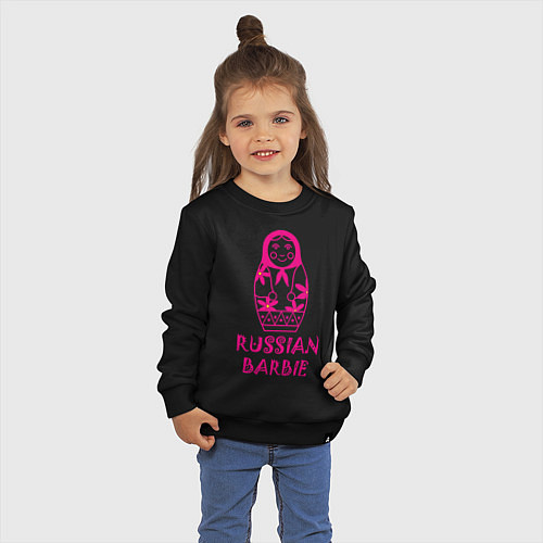 Детский свитшот Русская Барби / Черный – фото 3