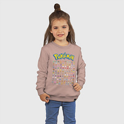 Свитшот хлопковый детский Pokemon Heroes, цвет: пыльно-розовый — фото 2