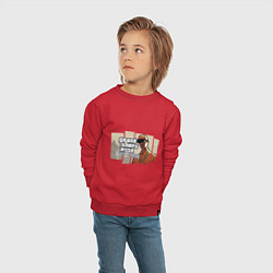 Свитшот хлопковый детский GTA San Andreas, цвет: красный — фото 2