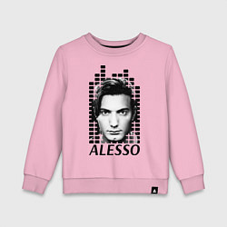 Свитшот хлопковый детский EQ: Alesso, цвет: светло-розовый