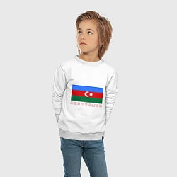 Свитшот хлопковый детский Азербайджан, цвет: белый — фото 2