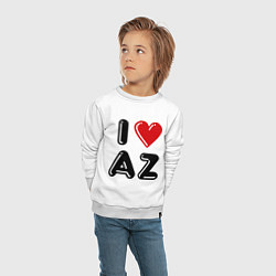 Свитшот хлопковый детский I Love AZ, цвет: белый — фото 2