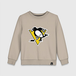 Свитшот хлопковый детский Pittsburgh Penguins, цвет: миндальный