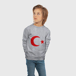 Свитшот хлопковый детский Турция, цвет: меланж — фото 2