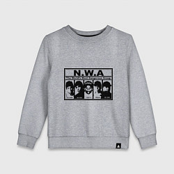 Свитшот хлопковый детский NWA, цвет: меланж