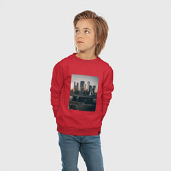 Свитшот хлопковый детский Moscow City, цвет: красный — фото 2