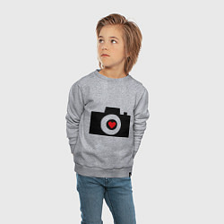 Свитшот хлопковый детский Фотоаппарат с сердцем, цвет: меланж — фото 2