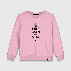Детский свитшот Keep Calm & Ctrl + Z