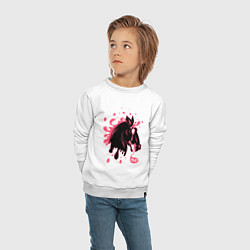 Свитшот хлопковый детский Dead Horse, цвет: белый — фото 2
