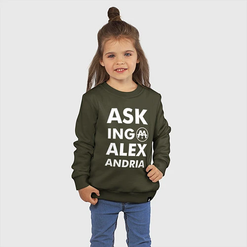 Детский свитшот Asking Alexandria / Хаки – фото 3
