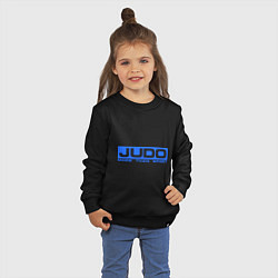 Свитшот хлопковый детский Judo: More than sport, цвет: черный — фото 2
