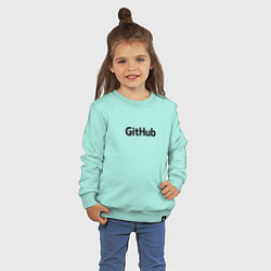 Свитшот хлопковый детский GitHubWhite, цвет: мятный — фото 2