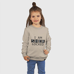 Свитшот хлопковый детский I am Sherlocked, цвет: миндальный — фото 2