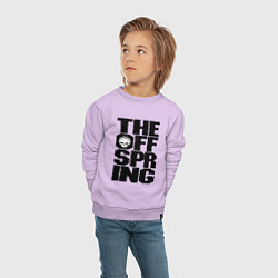 Свитшот хлопковый детский The Offspring, цвет: лаванда — фото 2
