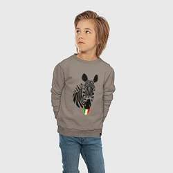 Свитшот хлопковый детский Juventus Zebra, цвет: утренний латте — фото 2