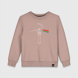 Свитшот хлопковый детский Dark side of the moon, цвет: пыльно-розовый