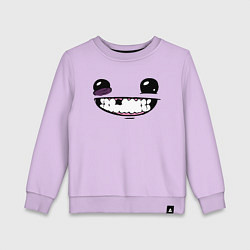 Свитшот хлопковый детский Super Meat Boy: Face, цвет: лаванда