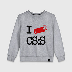 Детский свитшот I love CS:S