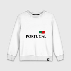 Свитшот хлопковый детский Сборная Португалии: 10 номер, цвет: белый