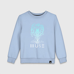 Свитшот хлопковый детский Muse, цвет: мягкое небо