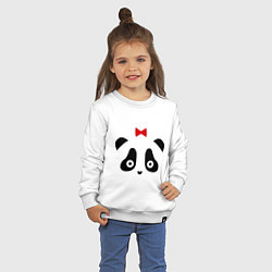 Свитшот хлопковый детский Панда (женская), цвет: белый — фото 2