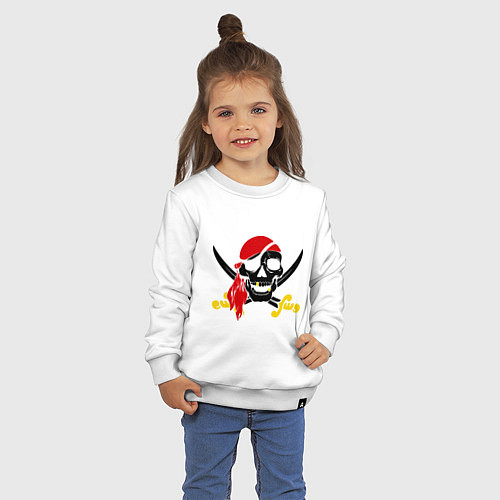 Детский свитшот Пиратская футболка / Белый – фото 3