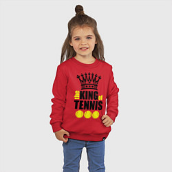 Свитшот хлопковый детский King of tennis, цвет: красный — фото 2