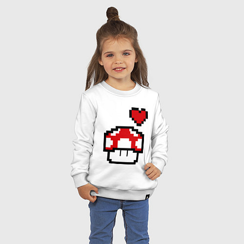 Детский свитшот Mushroom Love / Белый – фото 3