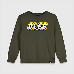 Свитшот хлопковый детский Oleg, цвет: хаки
