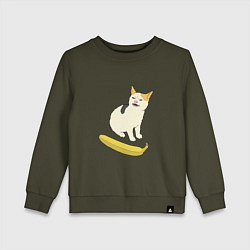Детский свитшот Cat no banana meme