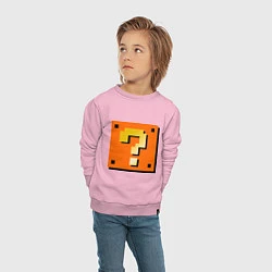 Свитшот хлопковый детский Mario box, цвет: светло-розовый — фото 2