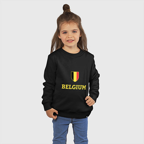 Детский свитшот Belgium / Черный – фото 3