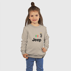 Свитшот хлопковый детский Ronaldo: Juve Sport, цвет: миндальный — фото 2