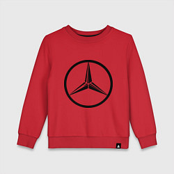 Свитшот хлопковый детский Mercedes-Benz logo, цвет: красный